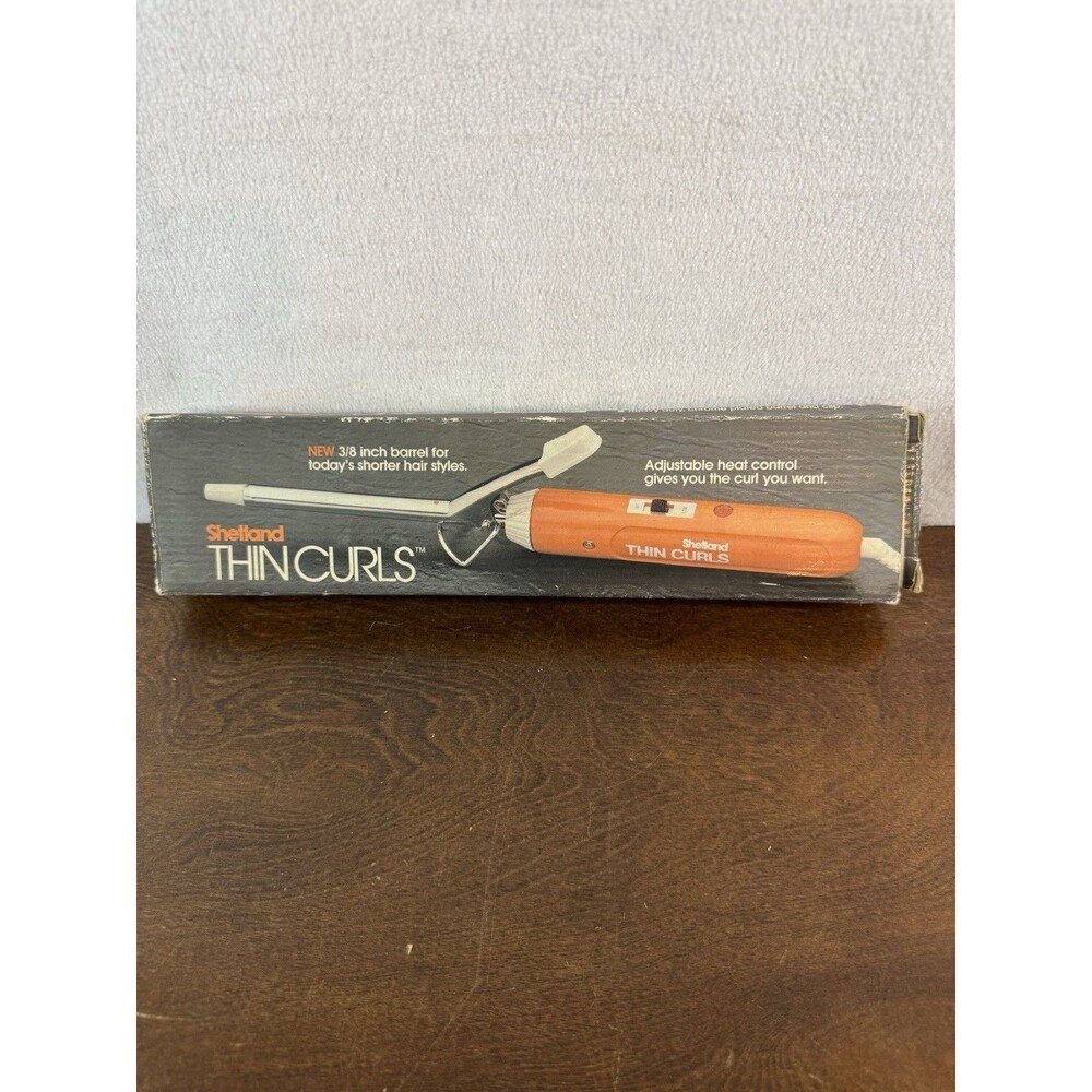 Vintage Rare Shetland Thin Curls 3/8" Curling Iron Made in British Hong Kong
